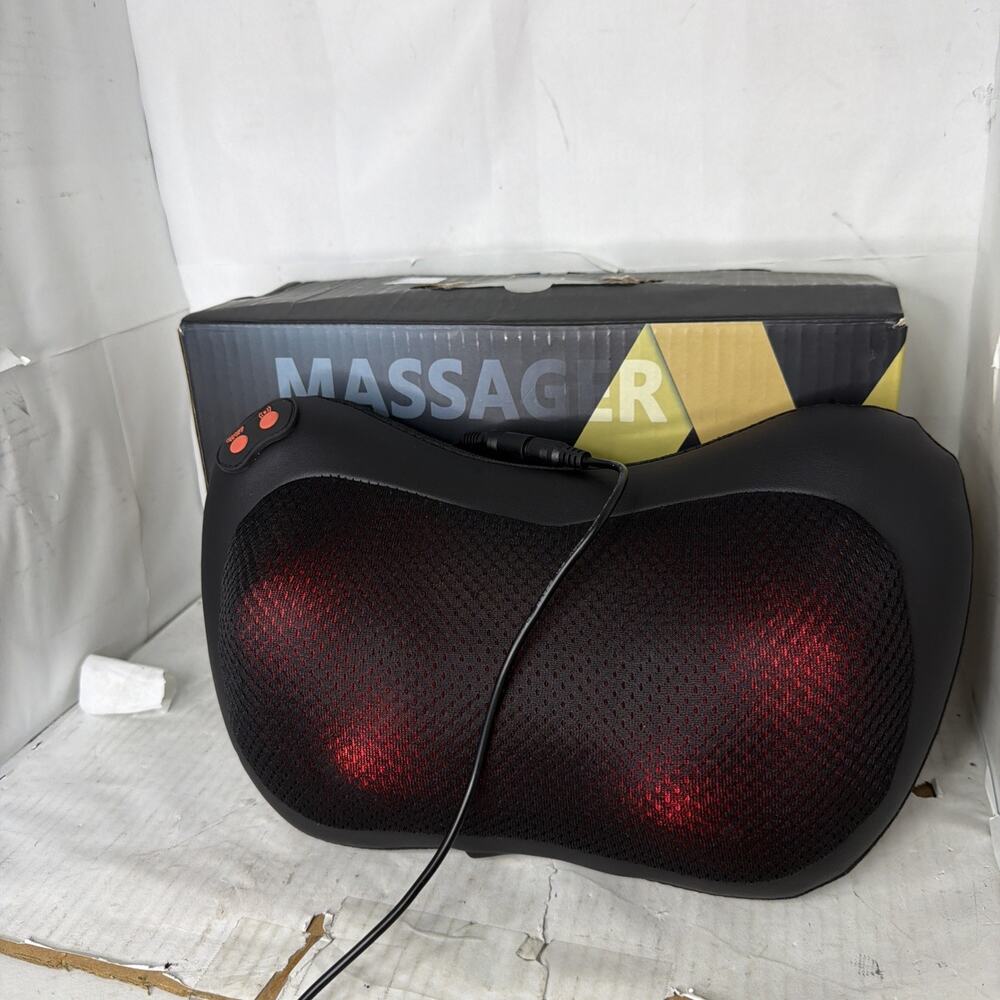 Ikristin 3D Shiatsu Massager With Heat Pillow AC/DC Powered Home or Auto Tested